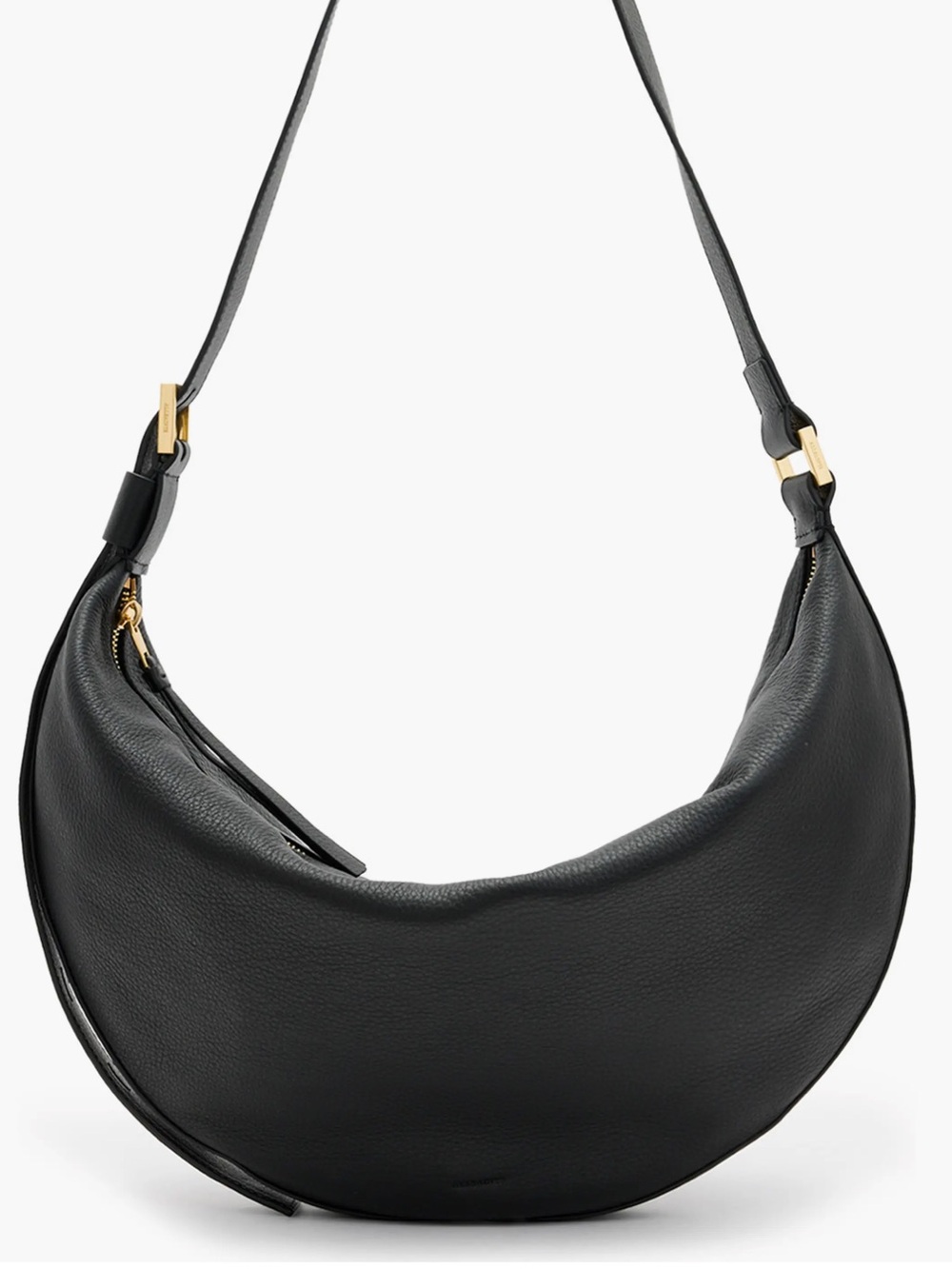 All Saints Half Moon Leather Shoulder Bag